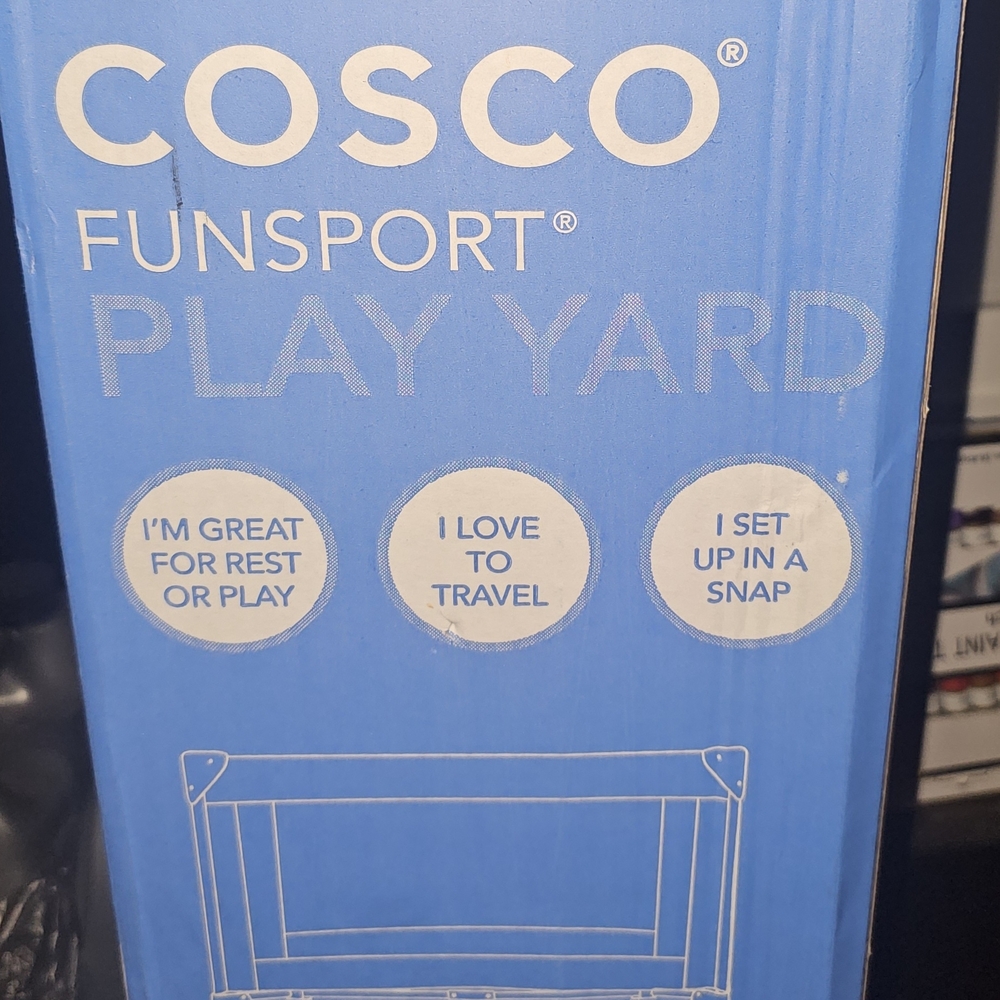 Cosco Gray and Blue Play Yard
